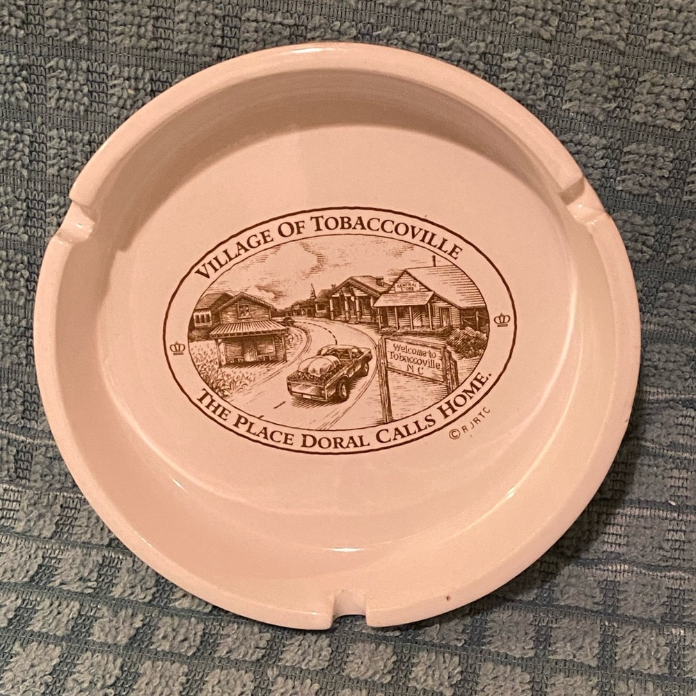 Vintage Doral Cigarettes Ashtray Village of Tobaccoville NC RJ Reynolds Tobacco